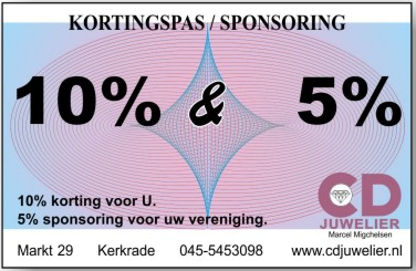 Kortingspas / sponsoring